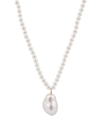 Southern Living x Barse Turquoise Magnesite and Shell Drift Convertible Long Pendant Necklace