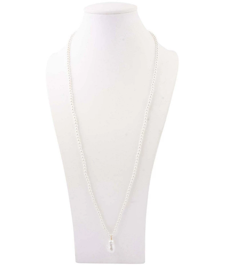 Southern Living x Barse Turquoise Magnesite and Shell Drift Convertible Long Pendant Necklace