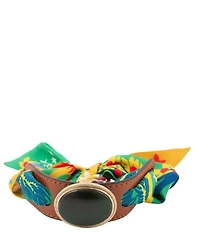 Southern Living x Barse Verdant Voyage Golden And Green Onyx Scarf Adjustable Bracelet