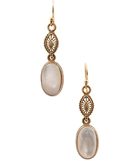 Southern Living x Barse Verona Golden And Genuine Stone Drop Earrings