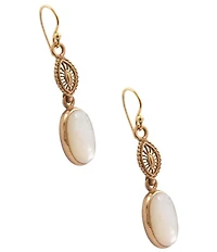 Southern Living x Barse Verona Golden And Genuine Stone Drop Earrings