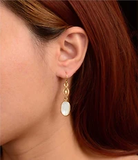 Southern Living x Barse Verona Golden And Genuine Stone Drop Earrings