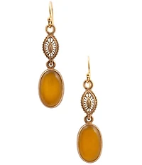 Southern Living x Barse Verona Golden And Genuine Stone Drop Earrings