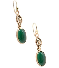 Southern Living x Barse Verona Golden Green Onyx Drop Earrings