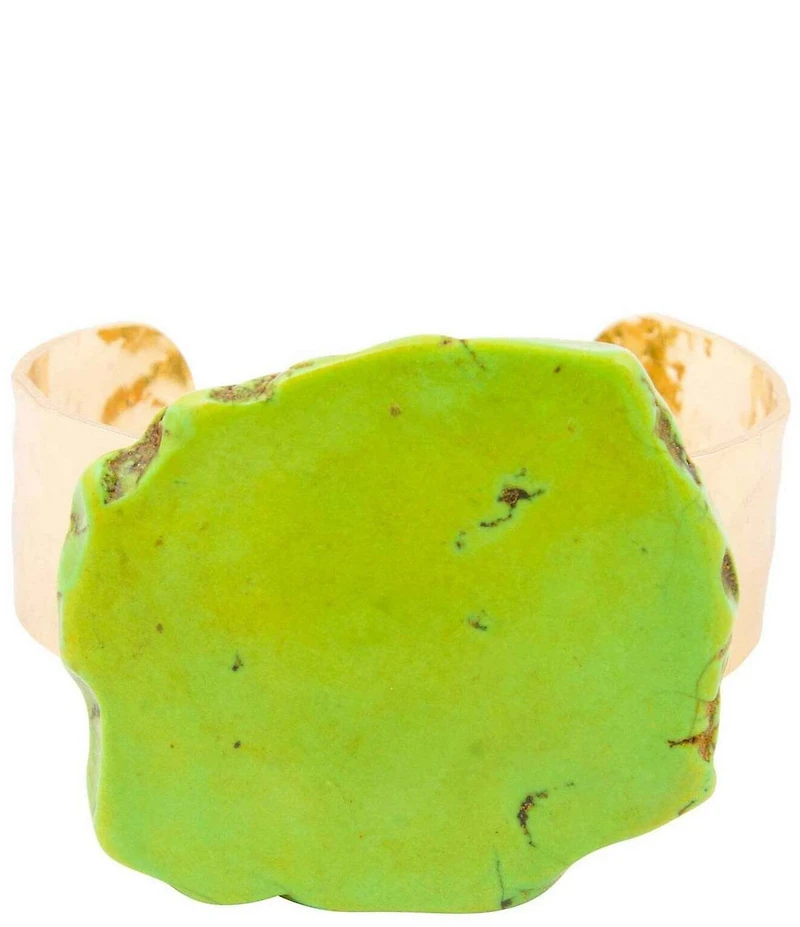 Southern Living x Barse Wild Bloom Agate Statement Cuff Bracelet