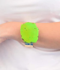 Southern Living x Barse Wild Bloom Agate Statement Cuff Bracelet