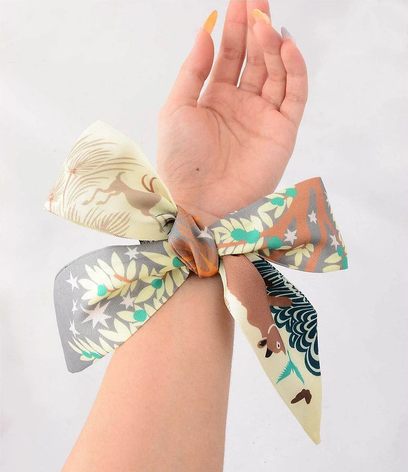 Southern Living x Barse Woodland Whisper Golden And Mother Of Pearl Scarf Adjustable Cuff Bracelet