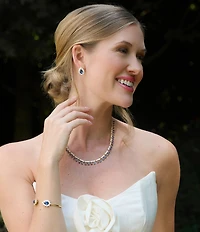 Southern Living x Borrowed & Blue Blue Teardrop Cubic Zirconia Stud Earrings