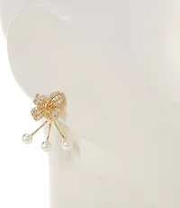 Southern Living x Borrowed & Blue Bow and Pearl Front Back Earrings