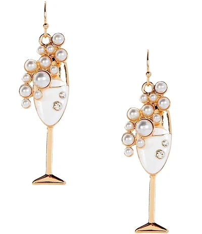 Southern Living x Borrowed & Blue Champagne Glass Drop Earrings