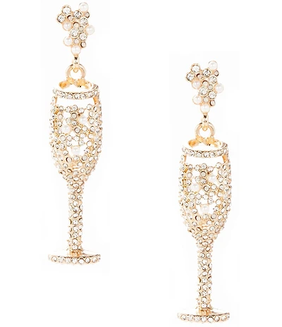 Southern Living x Borrowed & Blue Champagne Glass Linear Earrings