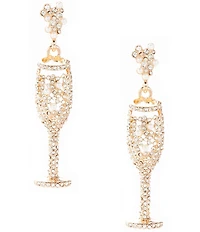 Southern Living x Borrowed & Blue Champagne Glass Linear Earrings