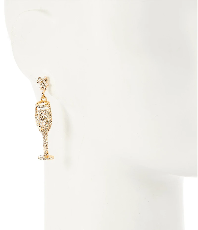 Southern Living x Borrowed & Blue Champagne Glass Linear Earrings