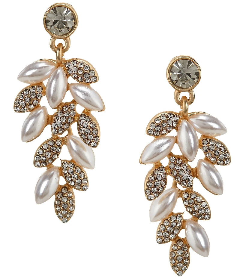 Southern Living x Borrowed & Blue Cluster Pearl and Stones Drop Earrings