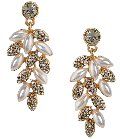 Southern Living x Borrowed & Blue Cluster Pearl and Stones Drop Earrings