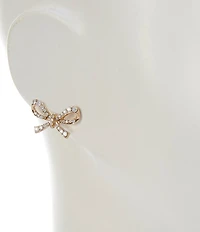 Southern Living x Borrowed & Blue Crystal CZ Pave Bow Stud Earrings