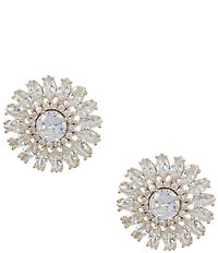 Southern Living x Borrowed & Blue Crystal CZ Stone Sunburst Delicate Stud Earrings