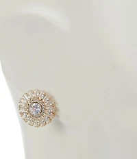 Southern Living x Borrowed & Blue Crystal CZ Stone Sunburst Delicate Stud Earrings