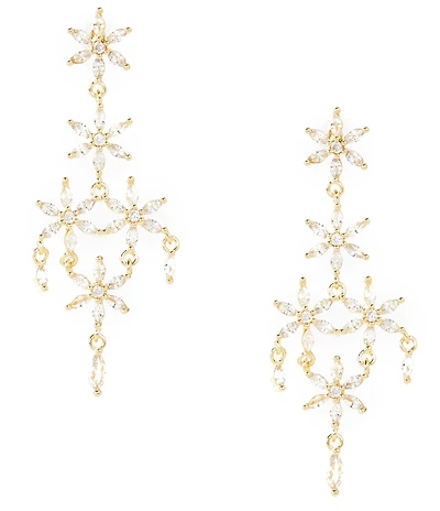 Southern Living x Borrowed & Blue Crystal Flower Cascade Chandelier Earrings