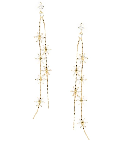 Southern Living x Borrowed & Blue Crystal Flower Linear Earrings