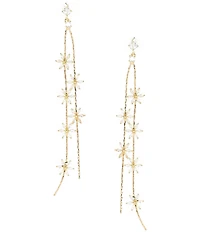 Southern Living x Borrowed & Blue Crystal Flower Linear Earrings