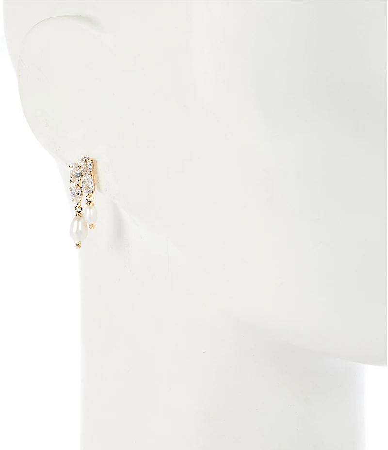 Southern Living x Borrowed & Blue Crystal Multi Stone Fresh Water Pearl Drop Earrings