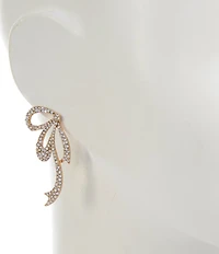 Southern Living x Borrowed & Blue Crystal Pave Half Bow Drop Earrings