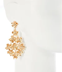 Southern Living x Borrowed & Blue Crystal Stone Multi Flower Chandelier Earrings