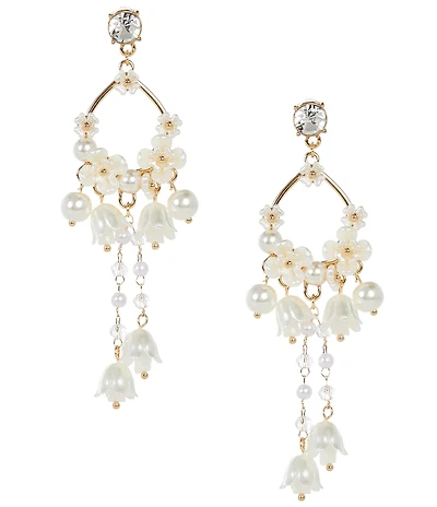 Southern Living x Borrowed & Blue Crystal Stud Acrylic Flower Drop Earrings