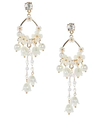 Southern Living x Borrowed & Blue Crystal Stud Acrylic Flower Drop Earrings