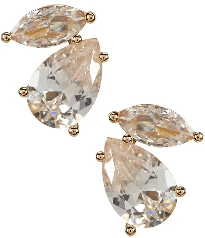 Southern Living x Borrowed & Blue Cubic Zirconia Double Stone Stud Earrings