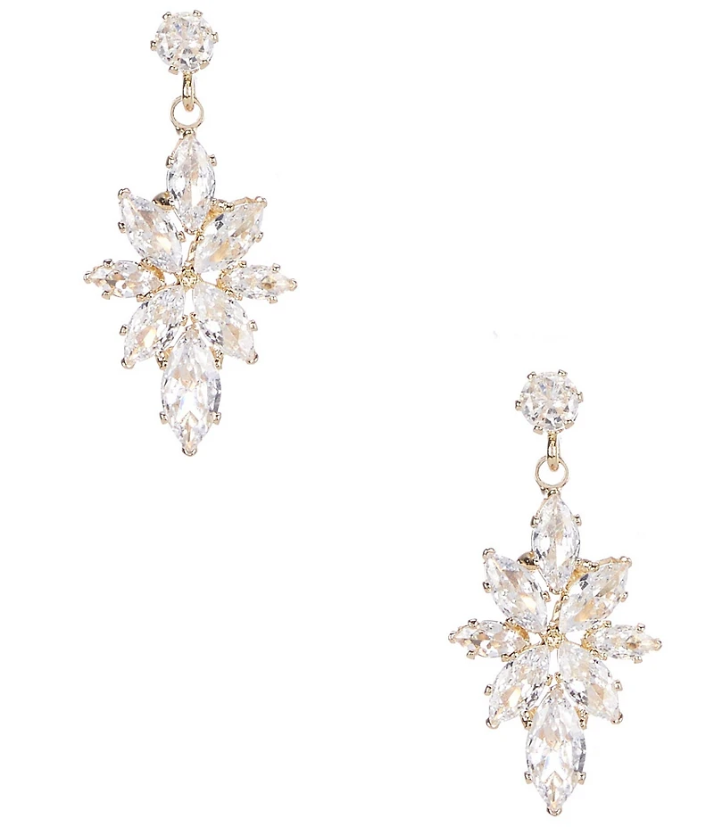 Southern Living x Borrowed & Blue Cubic Zirconia Flower Drop Earrings