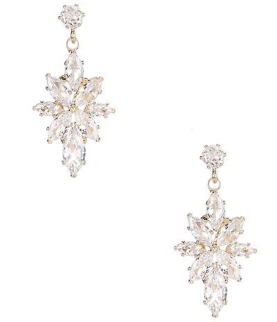 Southern Living x Borrowed & Blue Cubic Zirconia Flower Drop Earrings