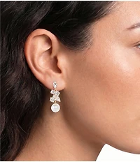 Southern Living x Borrowed & Blue Cubic Zirconia Stone and Pearl Drop Earrings