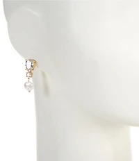 Southern Living x Borrowed & Blue Cubic Zirconia Stone Drop Earrings with Pearl