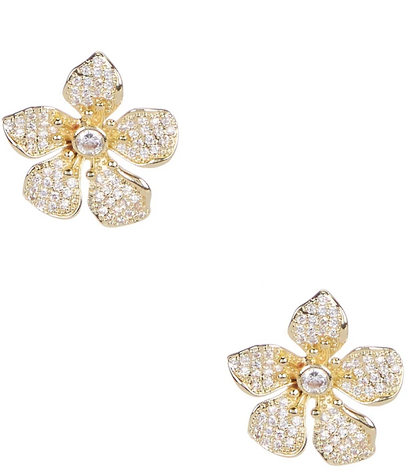 Southern Living x Borrowed & Blue Cubic Zirconia Stone Flower Stud Earrings