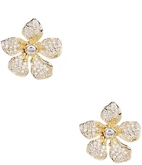 Southern Living x Borrowed & Blue Cubic Zirconia Stone Flower Stud Earrings