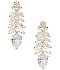 Southern Living x Borrowed & Blue Cubic Zirconia Stone Leaf Drop Earrings