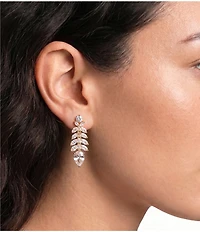 Southern Living x Borrowed & Blue Cubic Zirconia Stone Leaf Drop Earrings