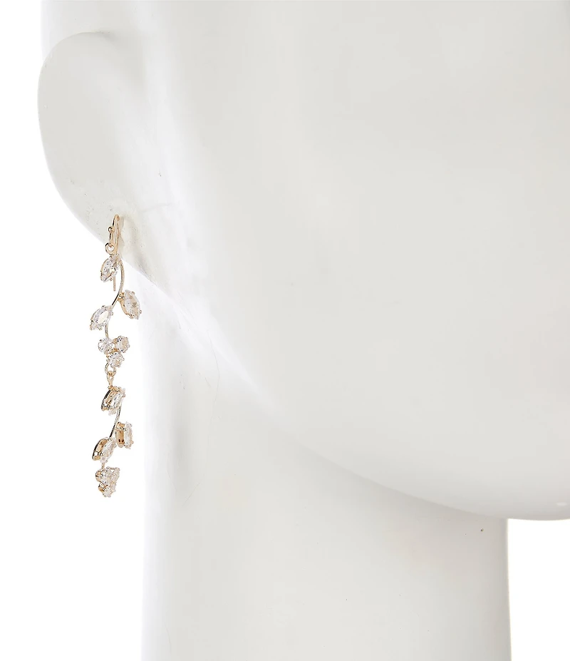 Southern Living x Borrowed & Blue Cubic Zirconia Vine Linear Earrings