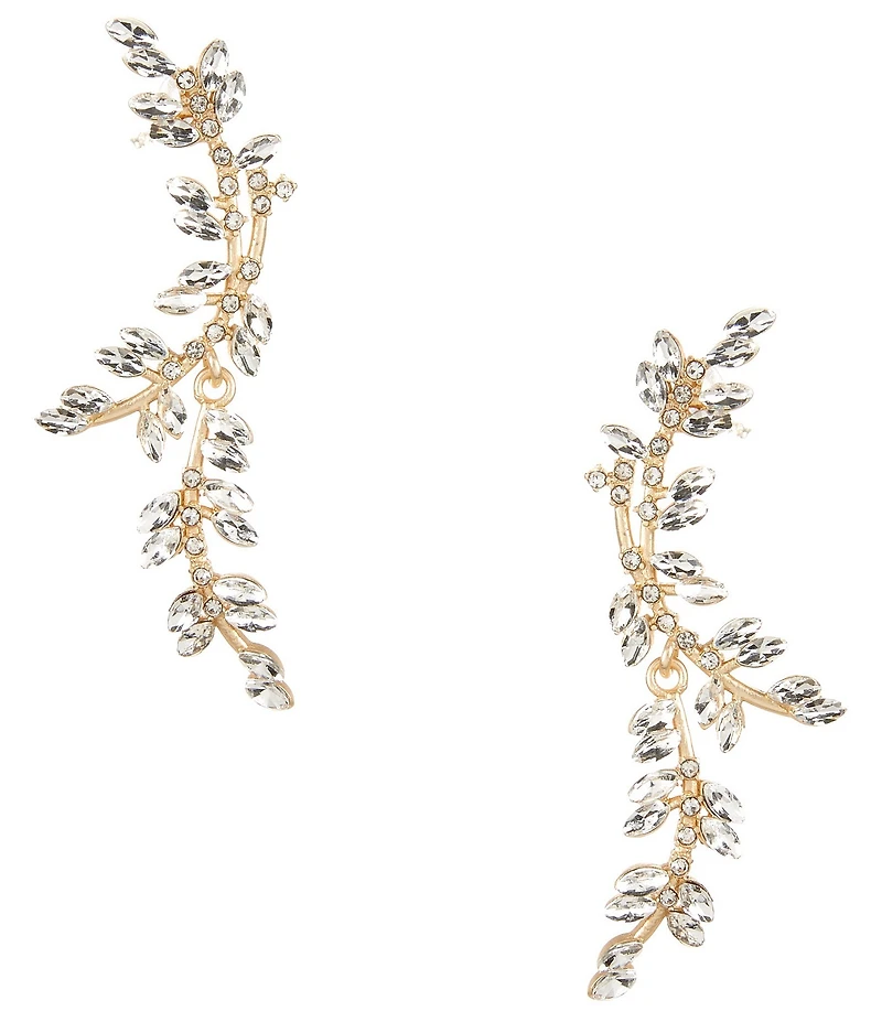 Southern Living x Borrowed & Blue Curve Leaf Linear Earrings