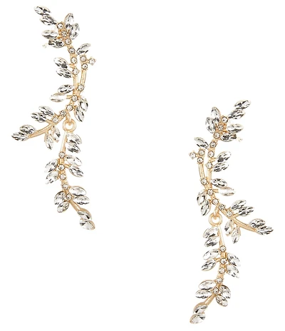 Southern Living x Borrowed & Blue Curve Leaf Linear Earrings