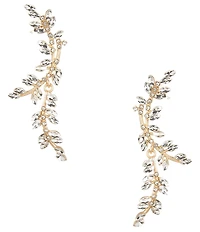 Southern Living x Borrowed & Blue Curve Leaf Linear Earrings