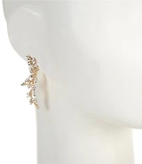 Southern Living x Borrowed & Blue Curve Leaf Linear Earrings
