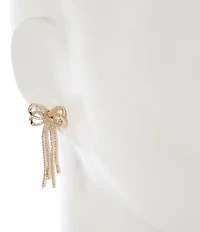 Southern Living x Borrowed & Blue CZ Double Bow Drop Earrings