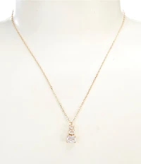 Southern Living x Borrowed & Blue Delicate Three Drop Cubic Zirconia Short Pendant Necklace