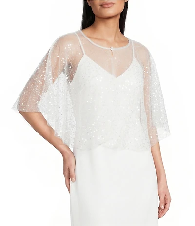 Southern Living x Borrowed & Blue Embellished Poncho Cape