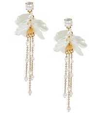 Southern Living x Borrowed & Blue Flower Petal Chandelier Tassel Earrings