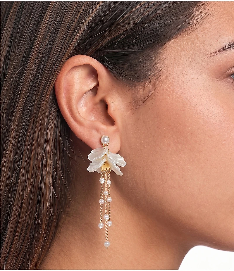 Southern Living x Borrowed & Blue Flower Petal Chandelier Tassel Earrings