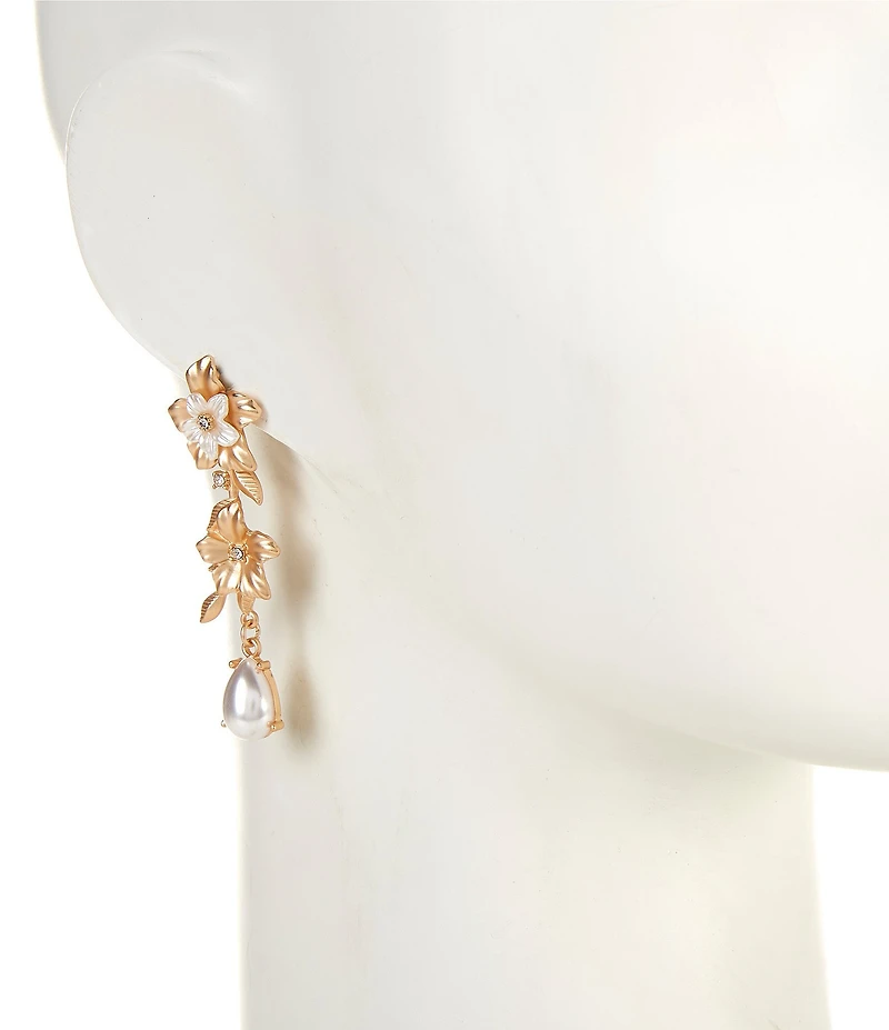 Southern Living x Borrowed & Blue Flower Semi Precious Stone Linear Earring